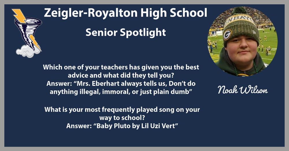 Week of 11/16/20 Senior Spotlight: Noah Wilson